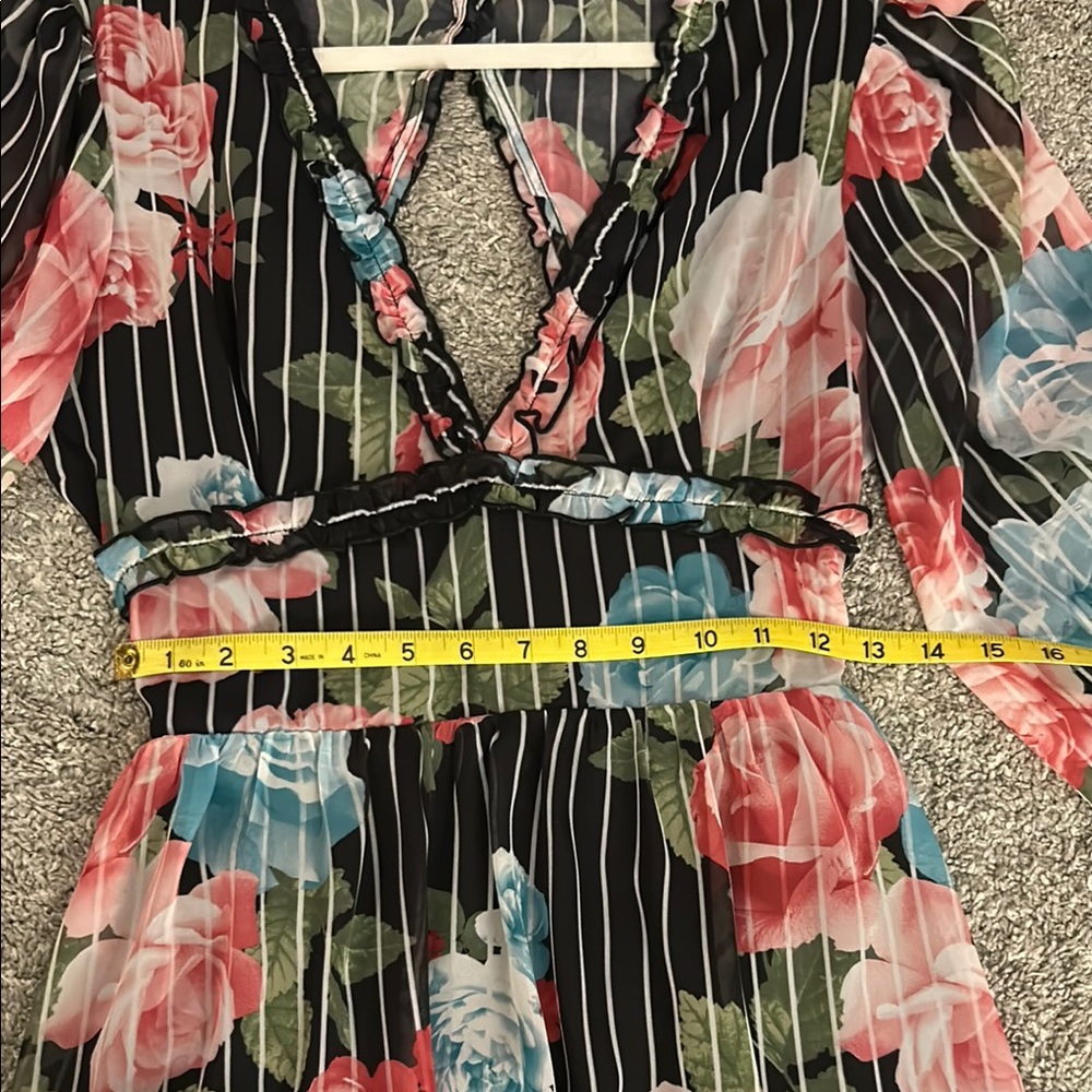 Black and Floral Dress by Bebe - Picture 7 of 8
